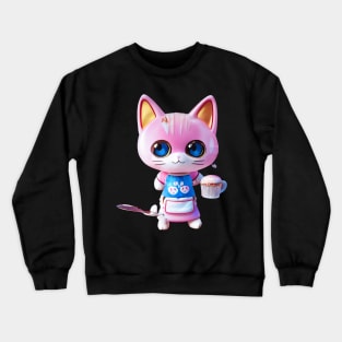 Cupcake Cat by dozydonut Crewneck Sweatshirt